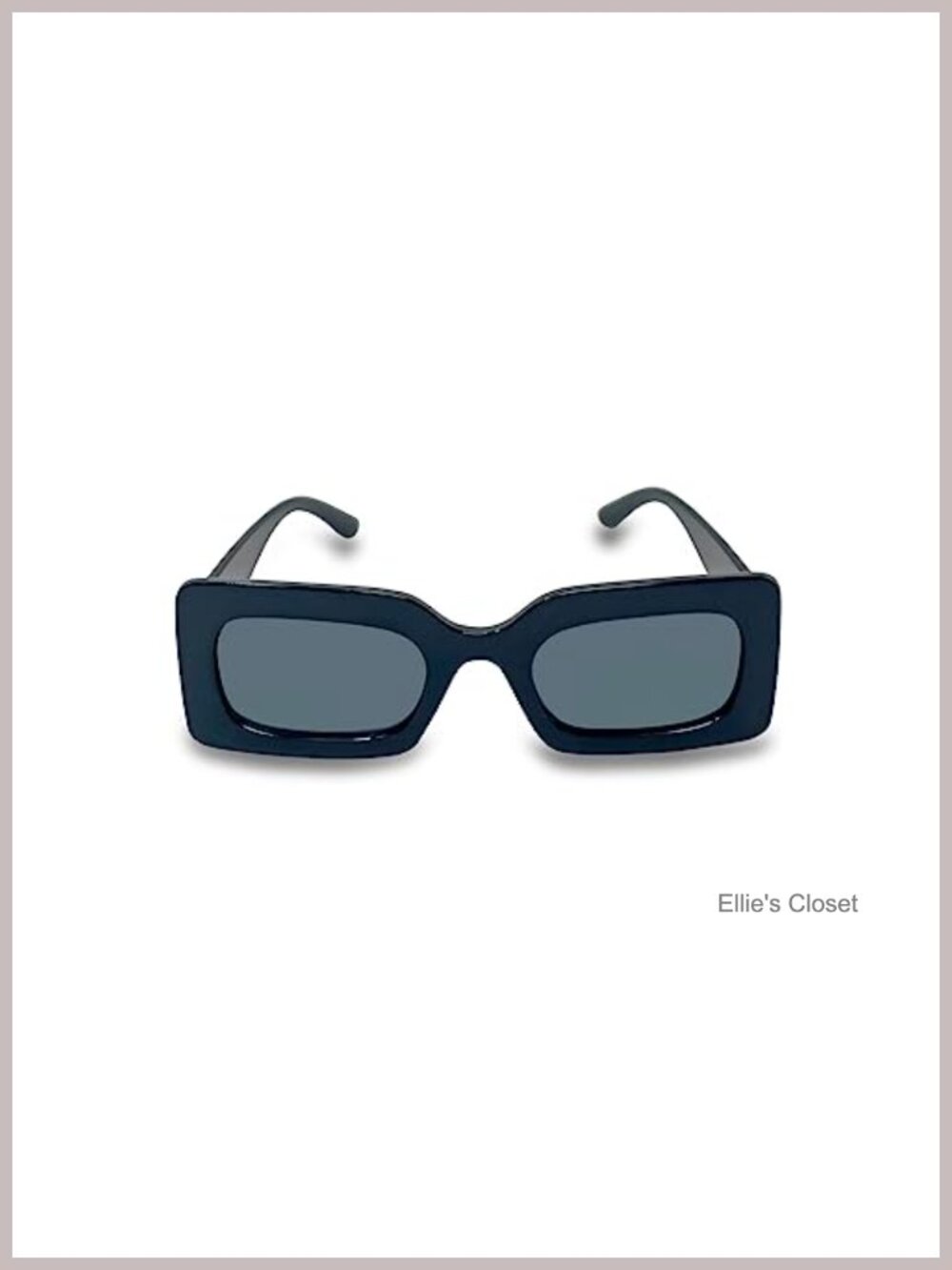 Oversized Vintage Square Frame Sunglasses Plastic Non-Polarized UV Protection